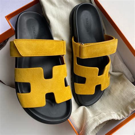 hermes chypre sandals yellow|hermes chypre sandals men.